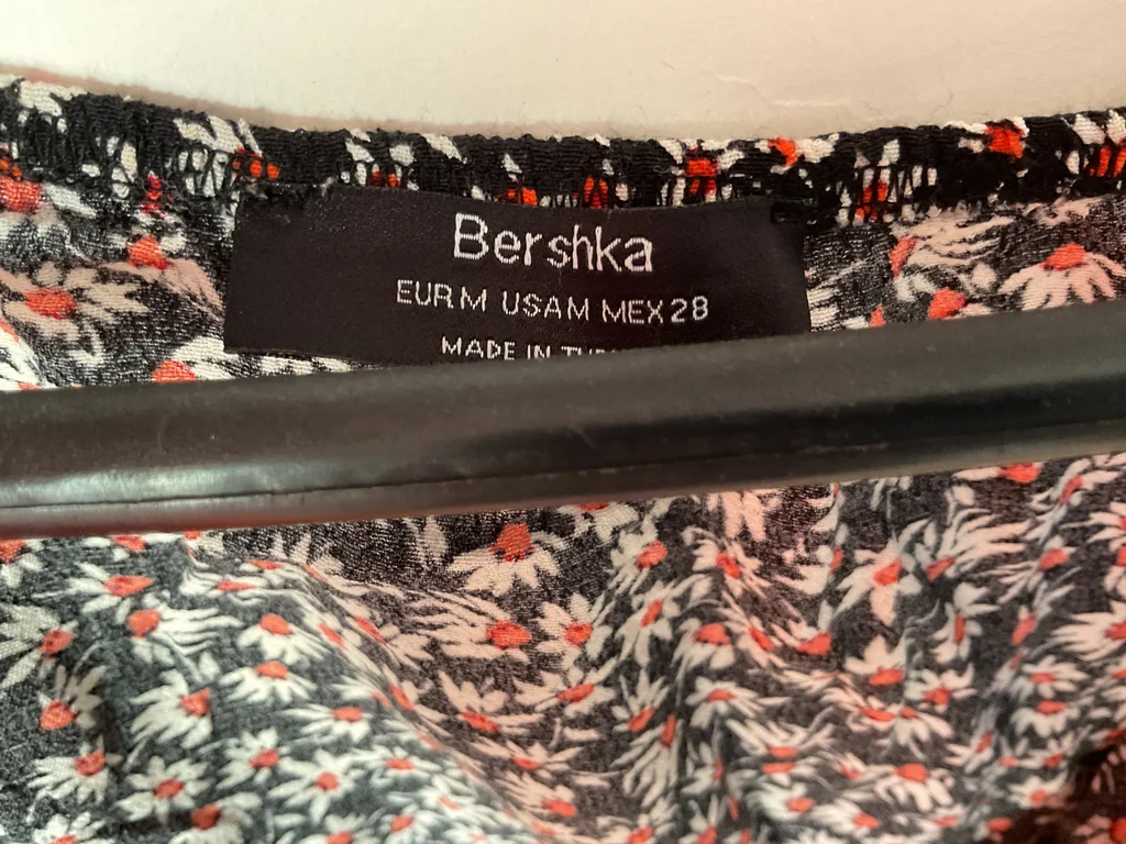 🔥-20%🔥 Top Cropped Cache-Cœur Bershka Floral Preto T.M – photo 3
